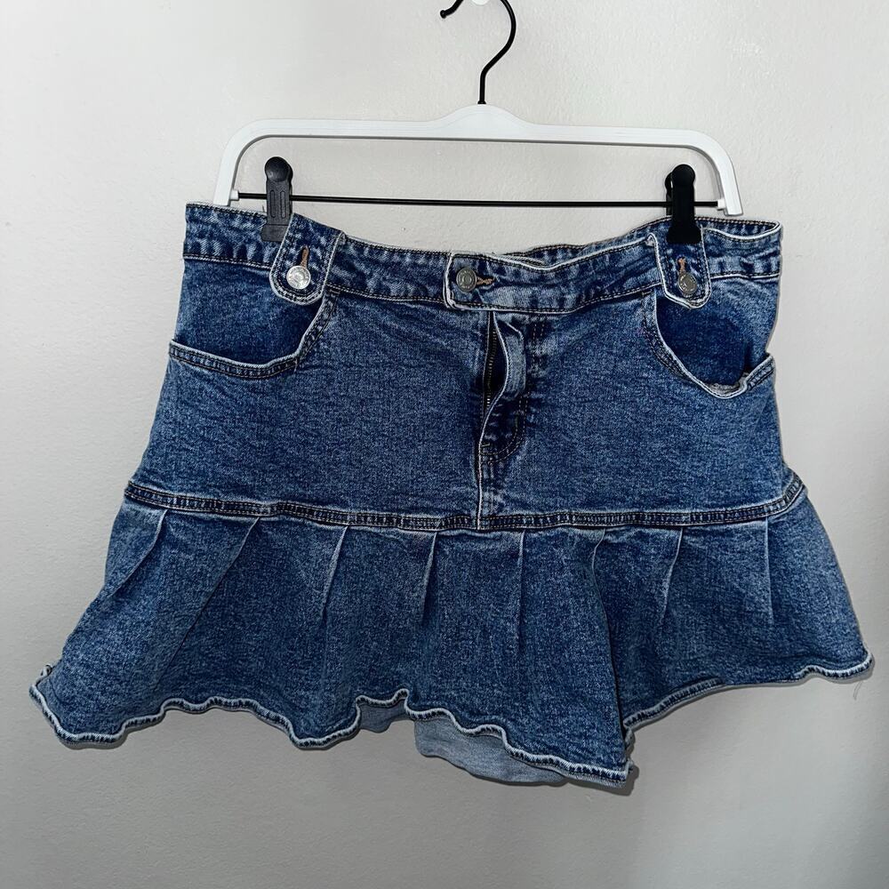 Wild fable pleaded denim skirt sz 16